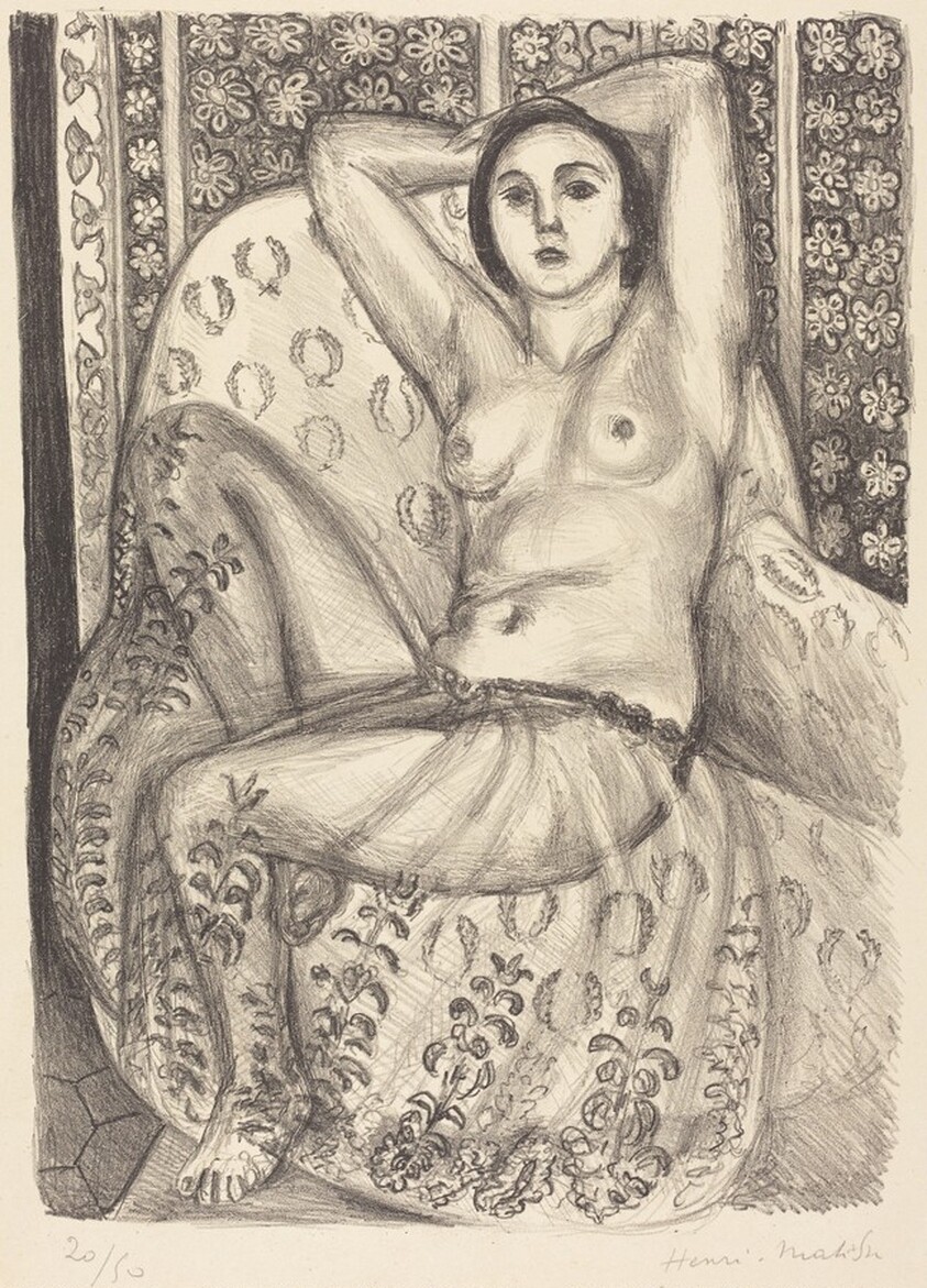 Seated Odalisque with Tulle Skirt (Odalisque assis à la jupe de tulle)