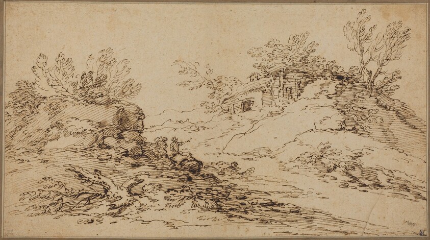 Rocky Landscape with a Rustic House
