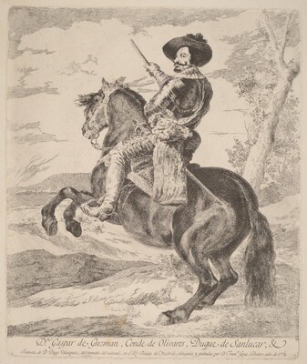 Gaspar de Guzman, Conde Duque de Olivares, Francisco Goya after Diego Velázquez, 1778