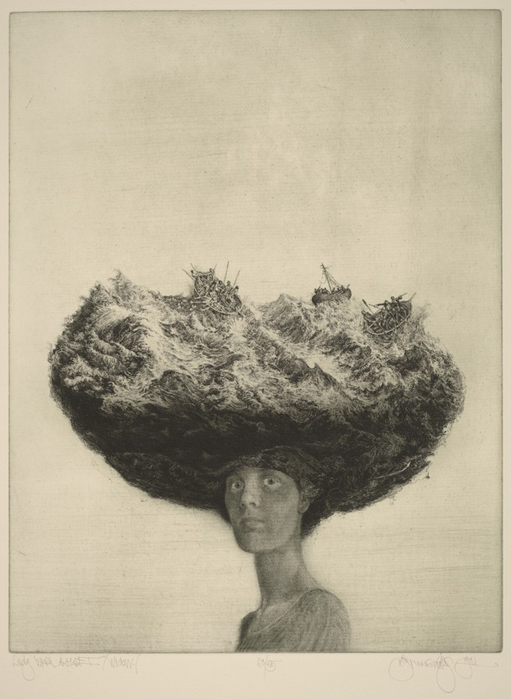 Lady with a Hat I, Widow, Albin Brunovsky, 1981