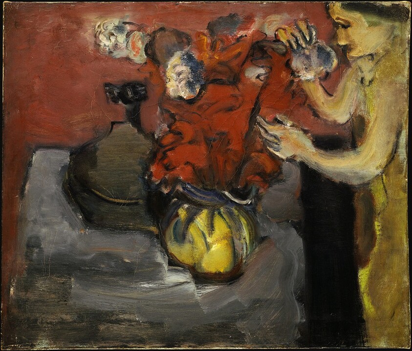 Untitled (woman arranging flowers)