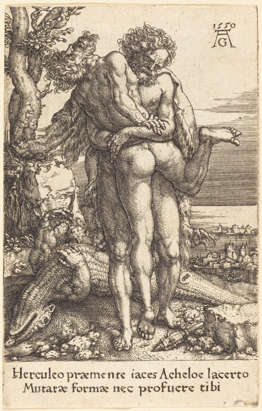Hercules Fighting the Rivergod Achelus