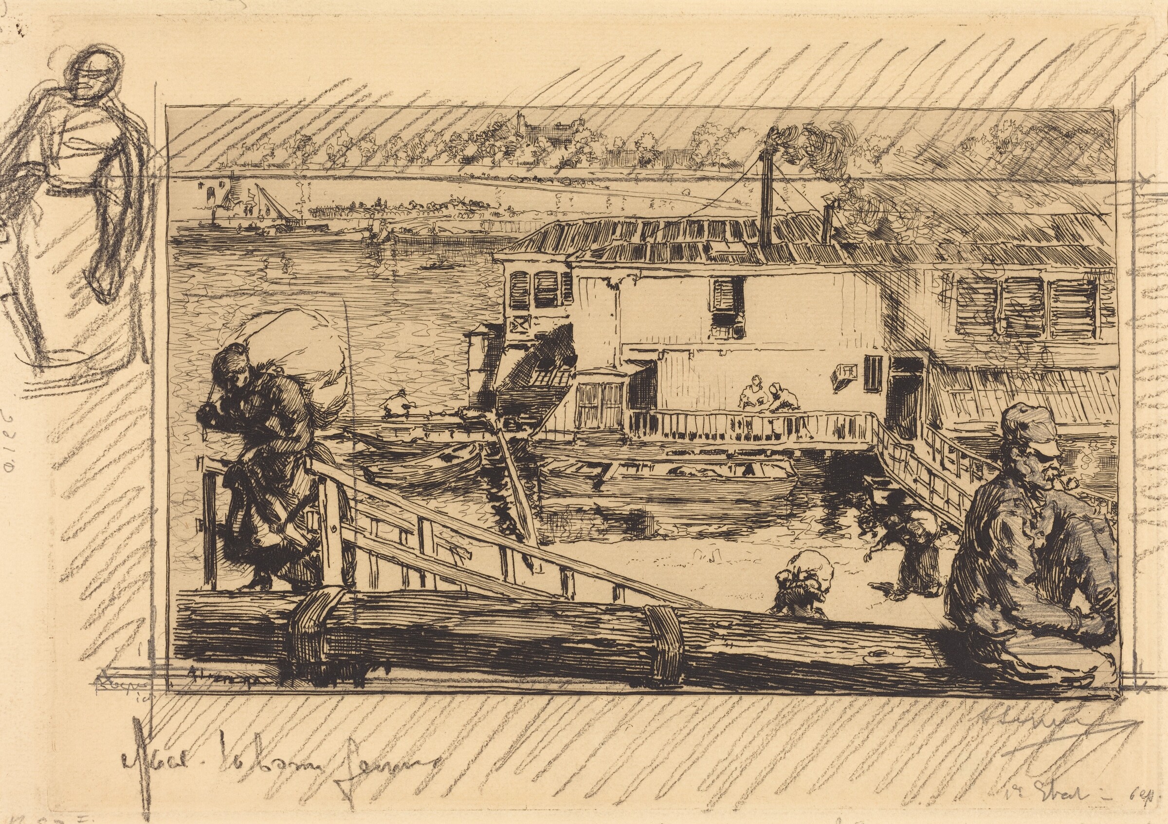 The Wash-house (Le lavoir), Auguste Lepère, 1891