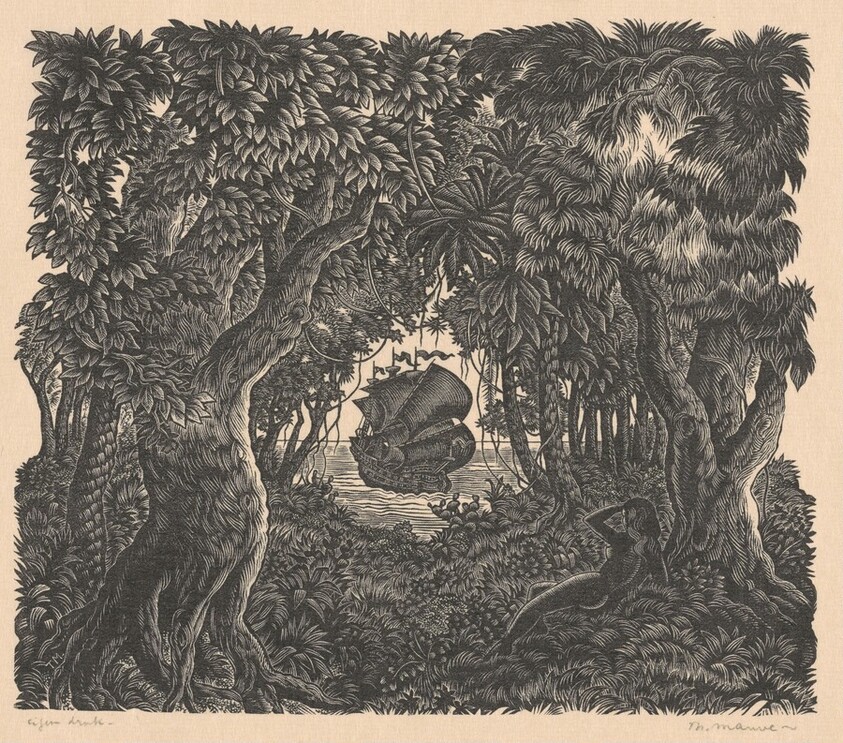 Ship Approaching an Island