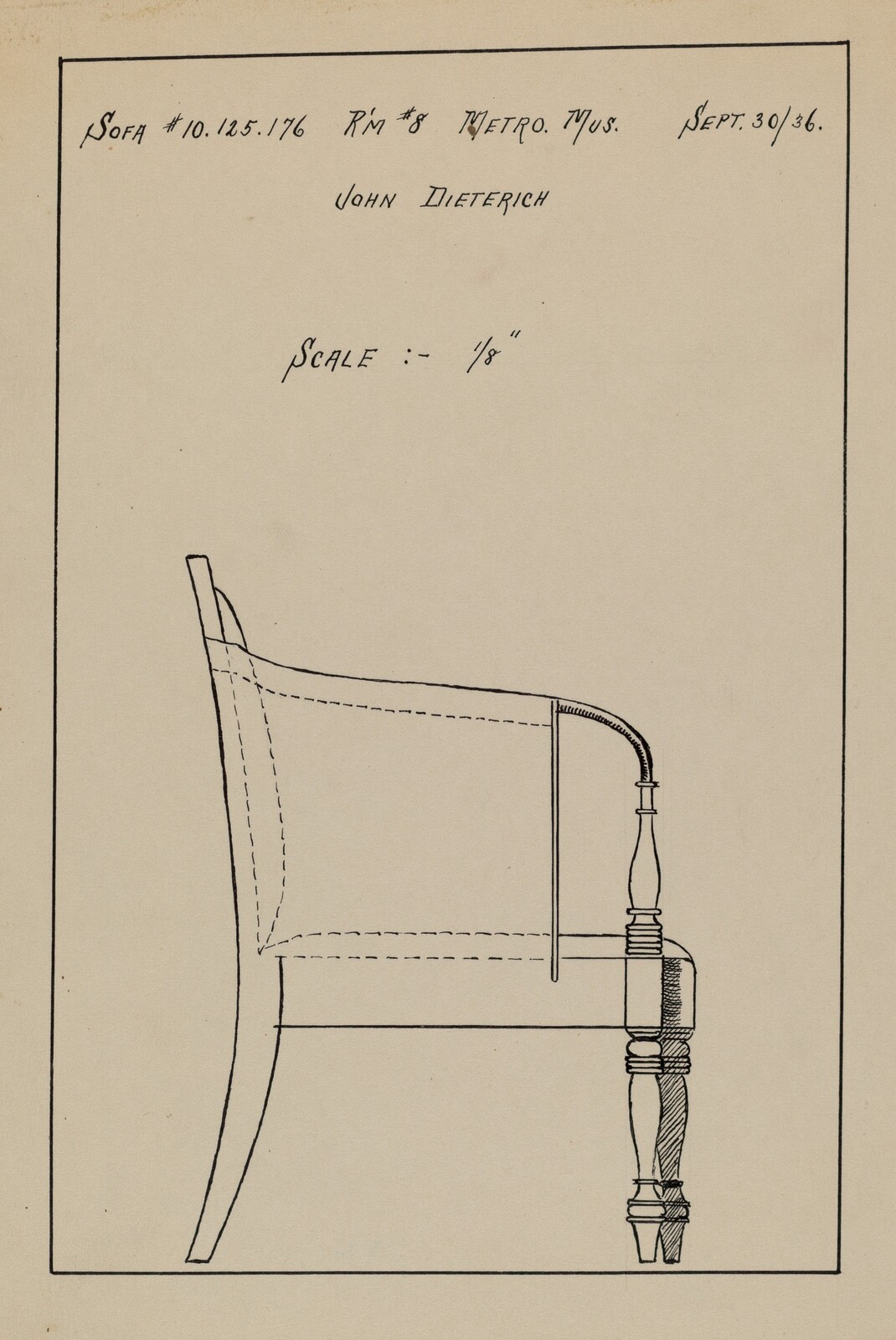 Sofa, John Dieterich, 1936