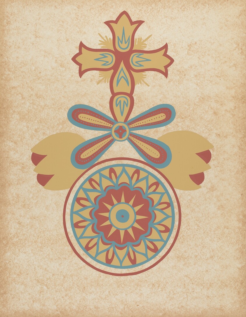 Santa Barbara Mission Doorway Design from the portfolio "Decorative Art of Spanish California"