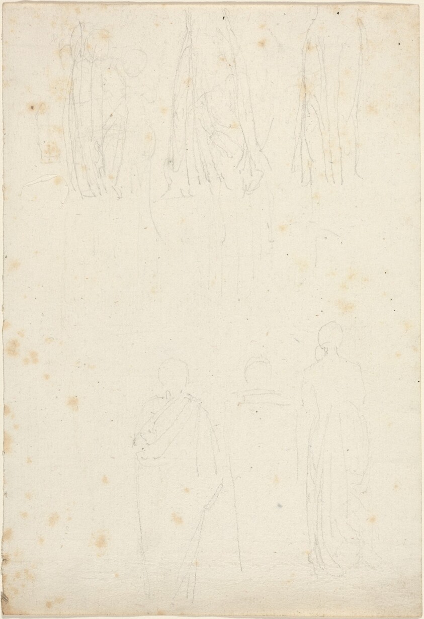 Sheet of Studies of Cloaked Figures