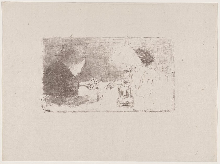 Etude (La partie de cartes sous la lampe)