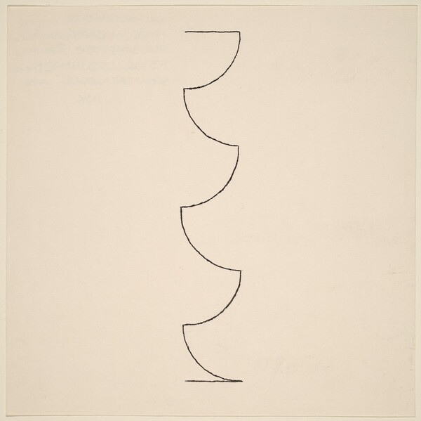 Preliminary Drawing for Schematic Drawing #3 Included in Dallas Show Catalogue