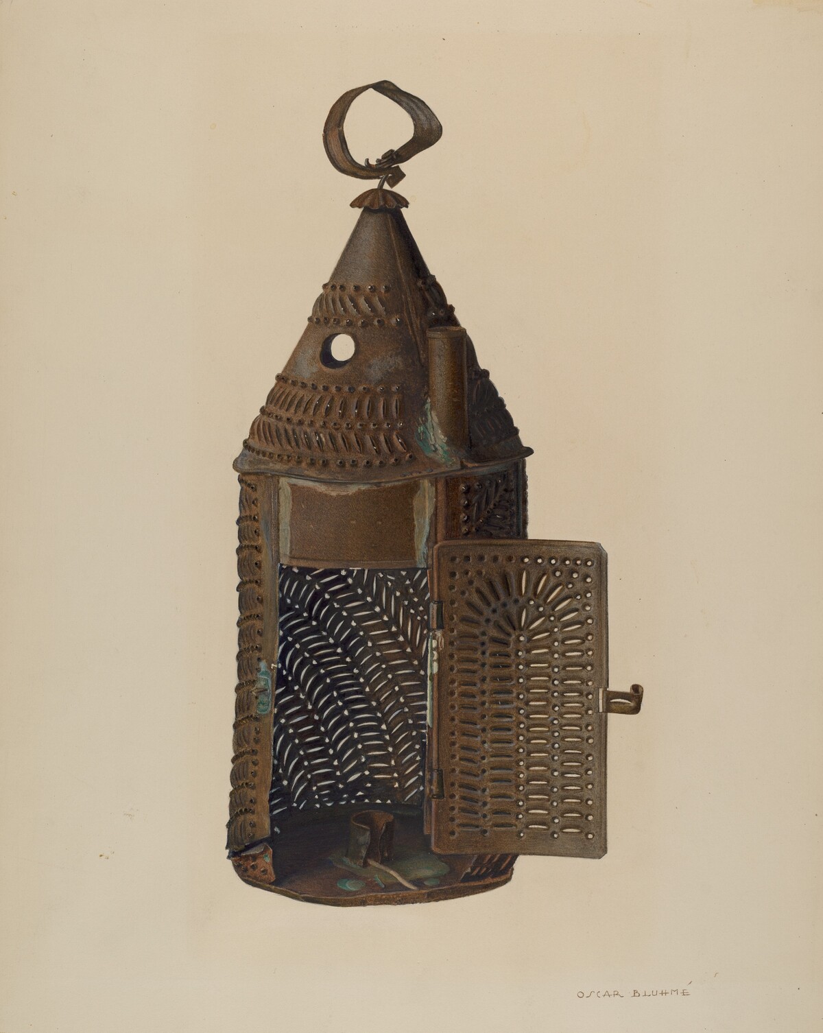 Perforated Tin Lantern