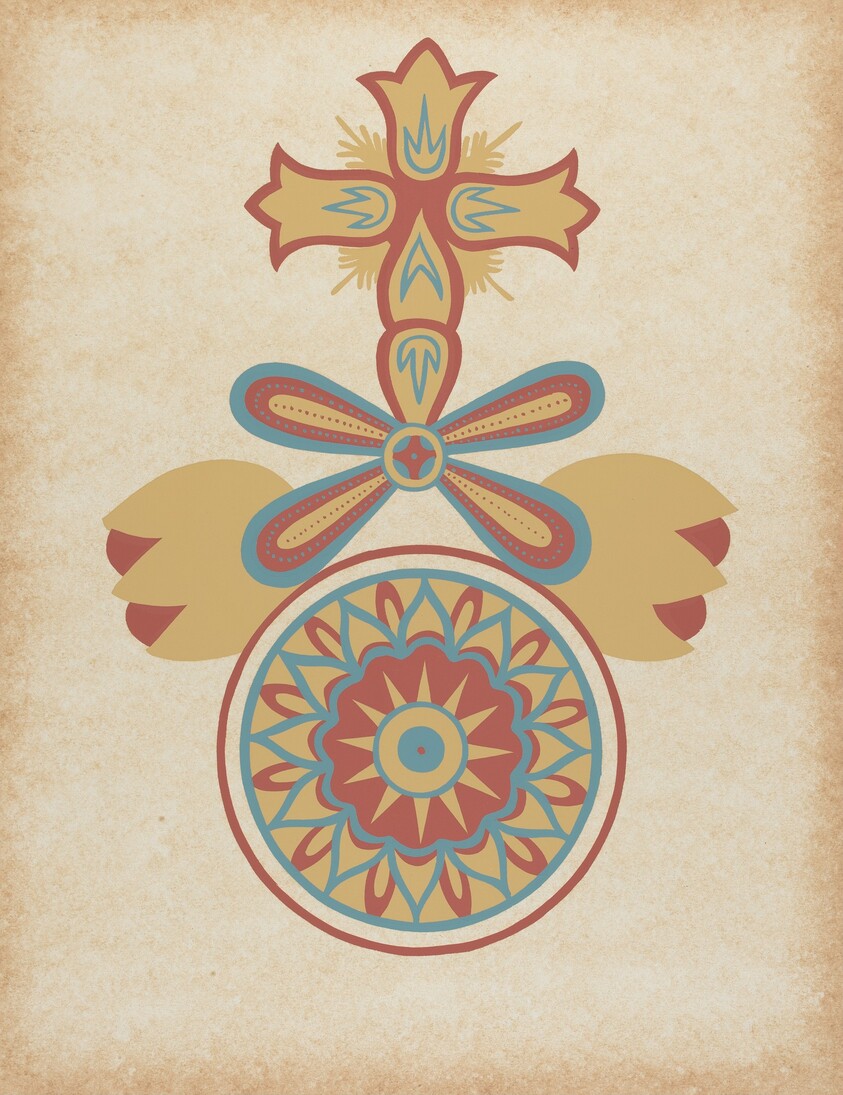 Santa Barbara Mission Doorway Design from the portfolio "Decorative Art of Spanish California"