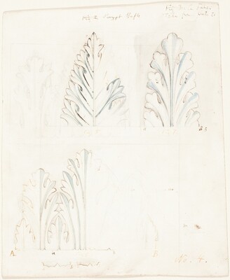 Ornamental Study with Acanthus Motif for "The Stones of Venice", John Ruskin, 1849