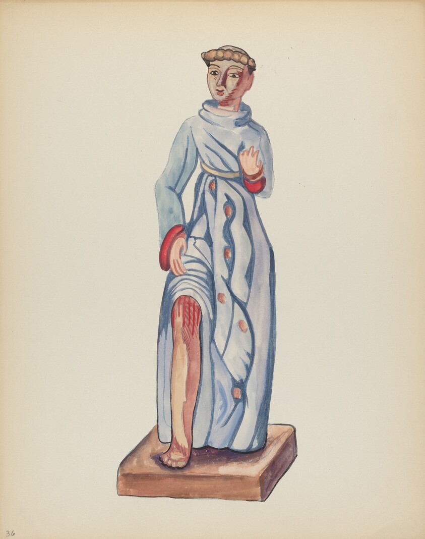 Plate 36: Saint Roch: From Portfolio "Spanish Colonial Designs of New Mexico"