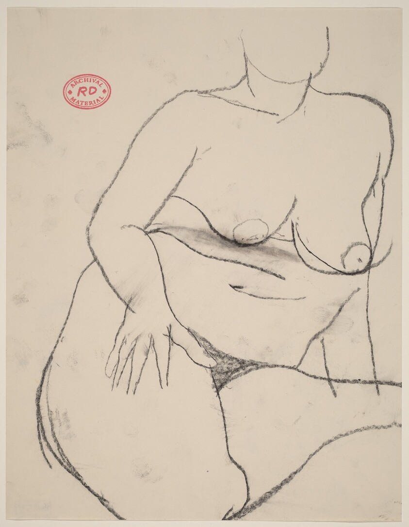 Untitled [seated nude resting her hand on her right thigh]