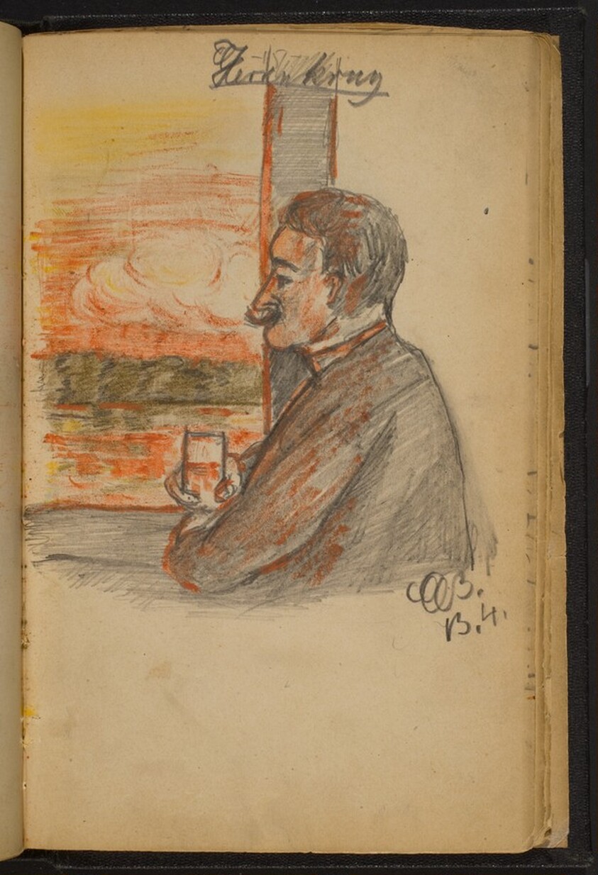 Man Looking out a Window