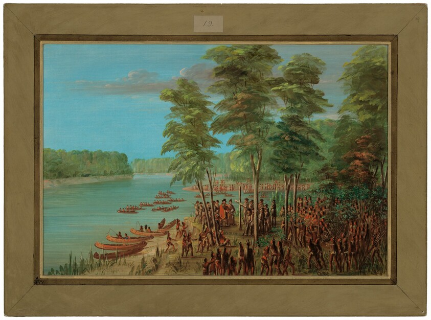 La Salle Taking Possession of the Land at the Mouth of the Arkansas.  March 10, 1682