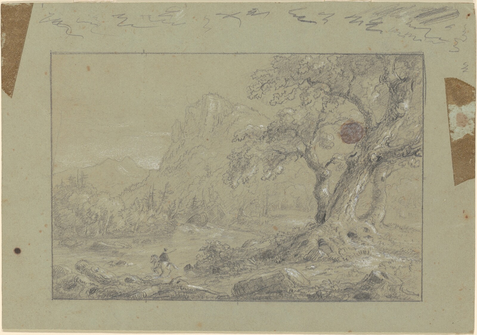 Study for "The Mountain Ford", Thomas Cole, 1846