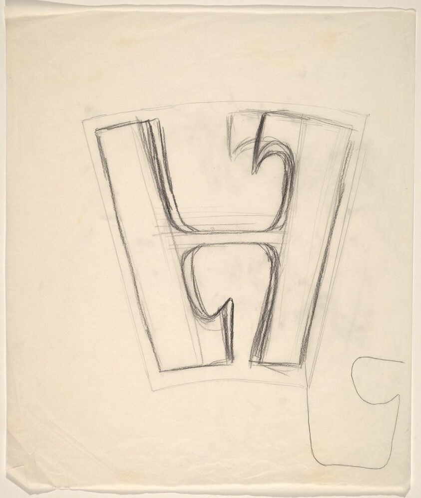 Sketch for "Building - Blocks for a Doorway" (H)