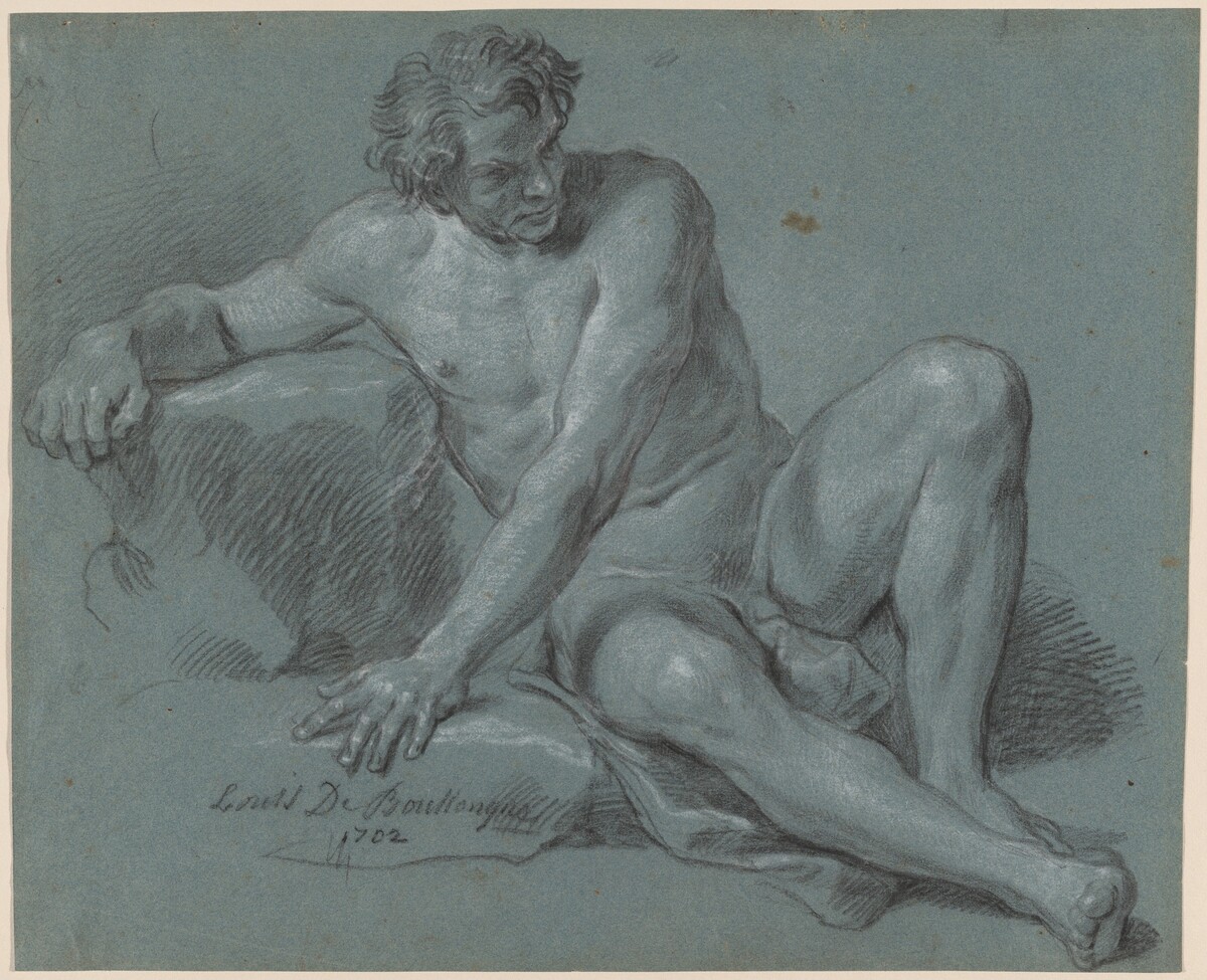 Male Nude Seated on the Ground