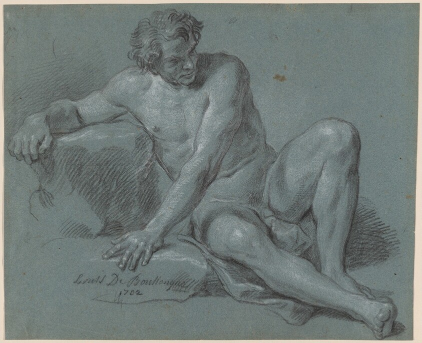 Male Nude Seated on the Ground