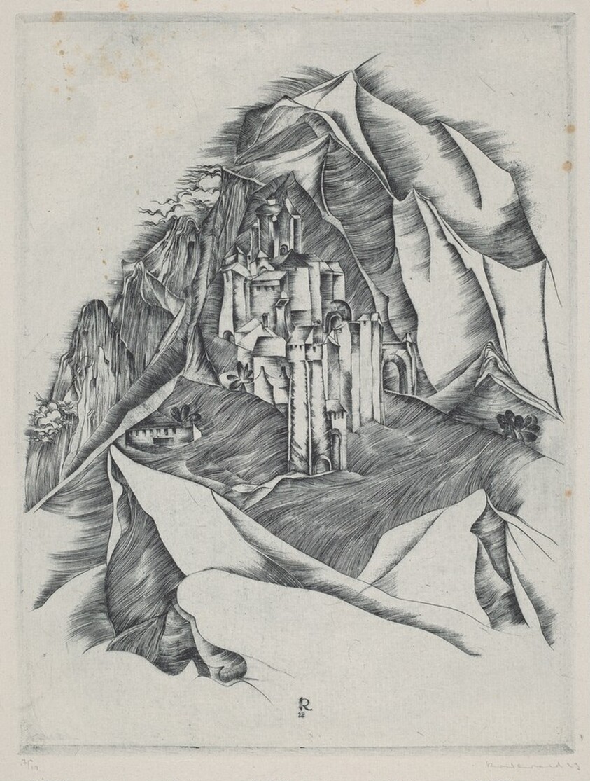 Mountainous Landscape with Turrets