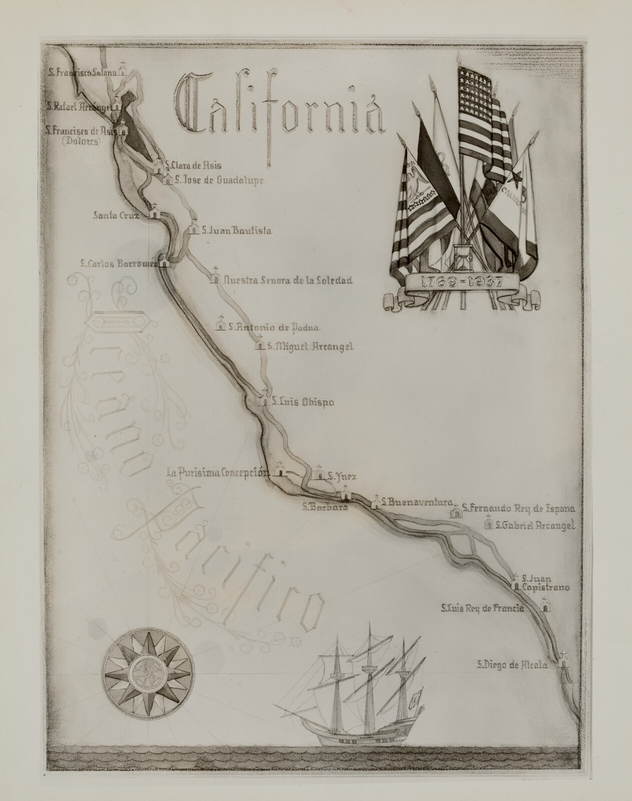 Map, Norman Kamps, 1935/1942