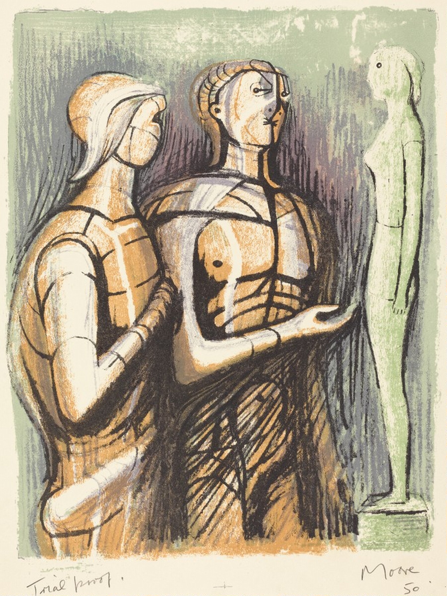 Minerva, Prometheus, and Pandora, Henry Moore, 1950