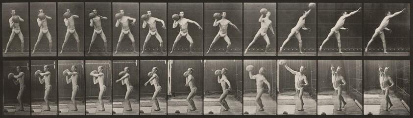 Plate Number 319. Heaving a 75-lb. rock