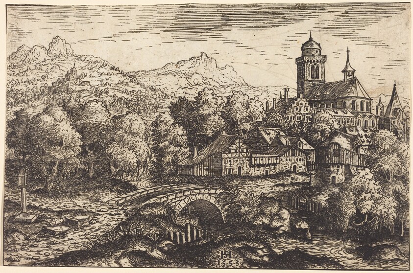Mountainous Landscape with a Village