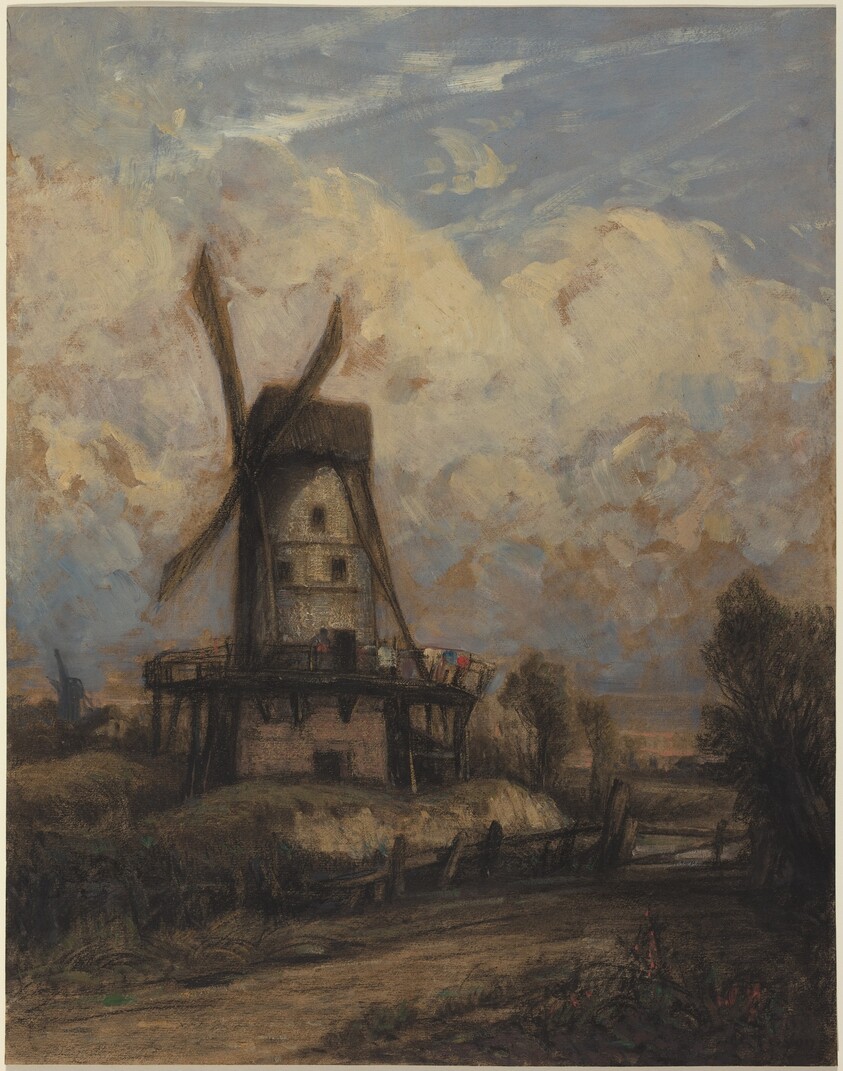 A Windmill against a Cloudy Sky