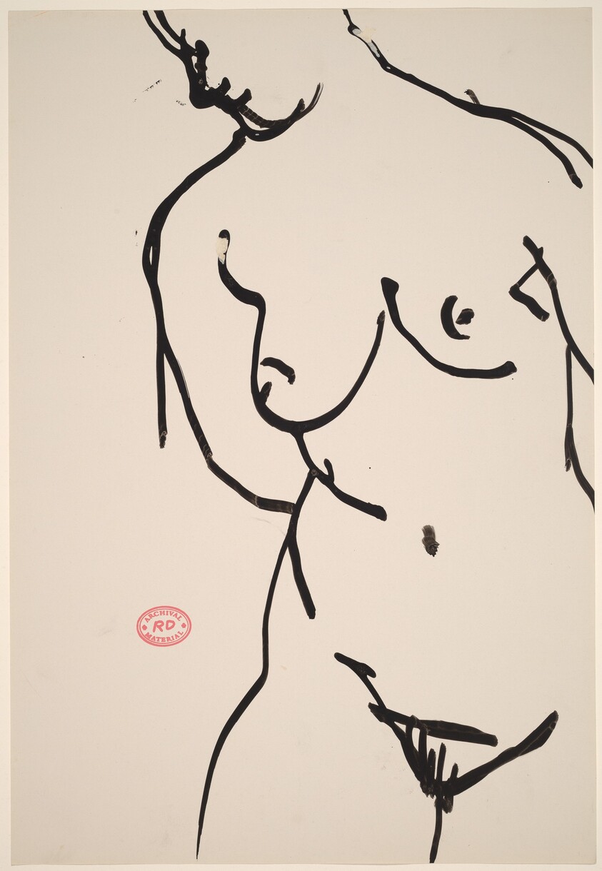 Untitled [torso of a standing female nude with arms behind]