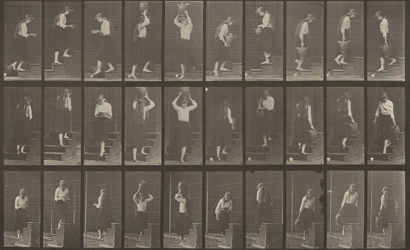 Plate Number 504. Ascending and descending stairs