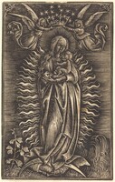 The Virgin Crowned by Two Angels, German 15th Century, c. 1500