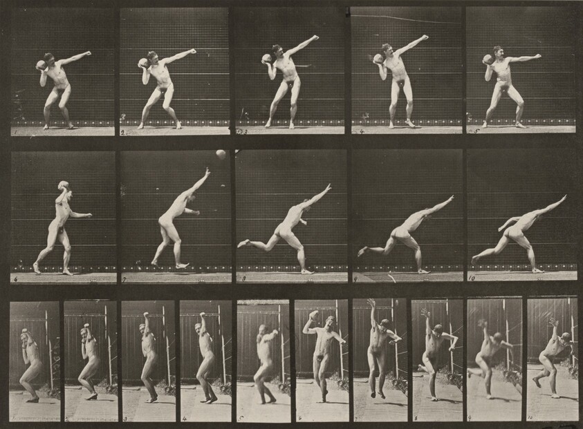 Plate Number 314. Heaving a 20-lb. rock