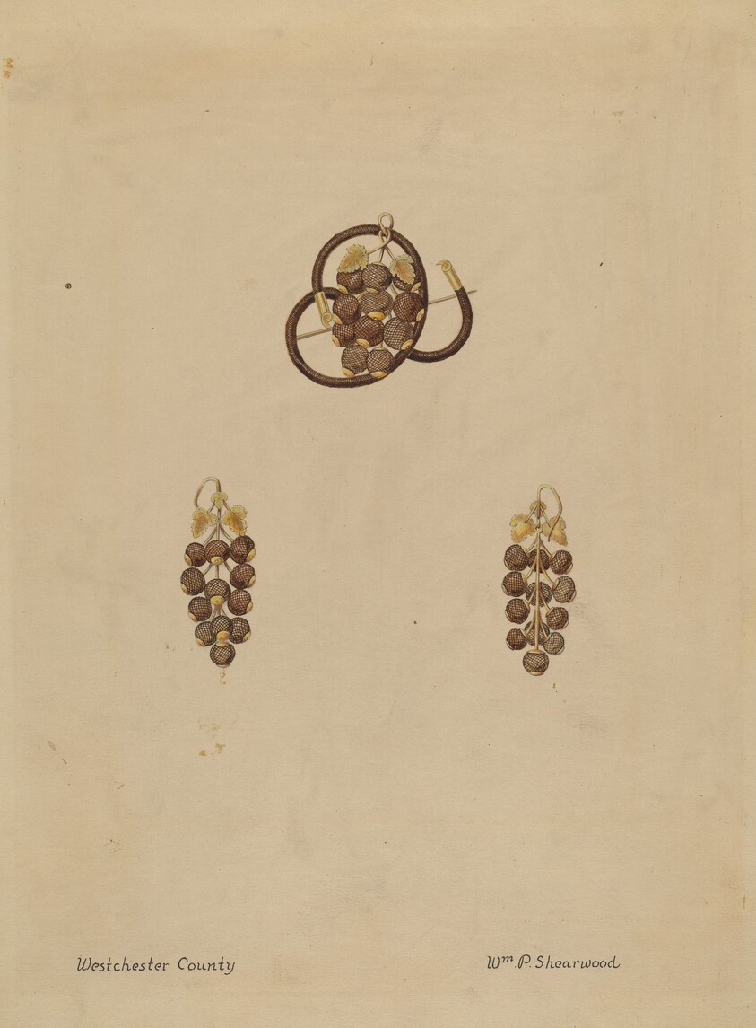 Hair Brooch and Earrings
