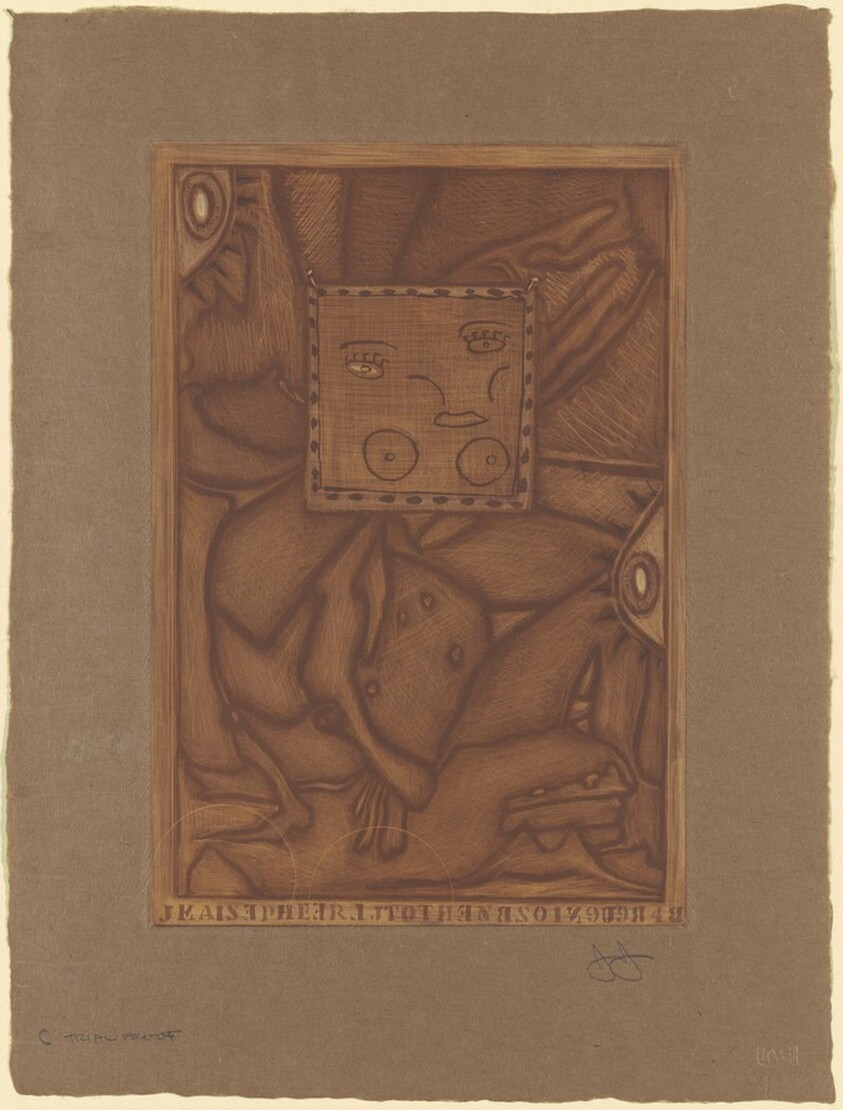 Untitled (Orange Mezzotint) [trial proof C]