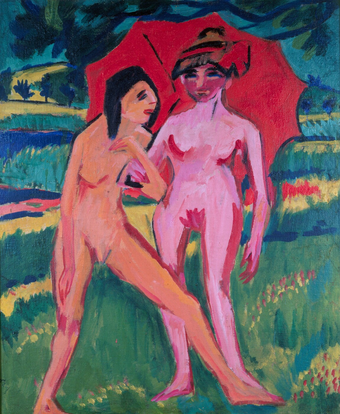 Ernst Ludwig Kirchner, Two Girls under an Umbrella