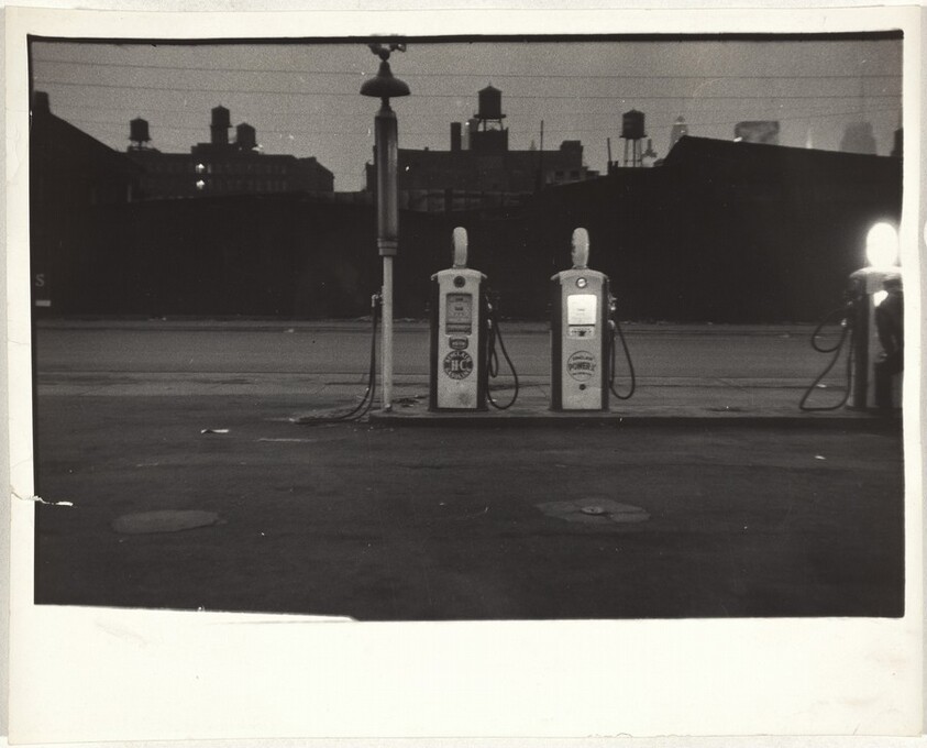 Gas station and buildings--Chicago