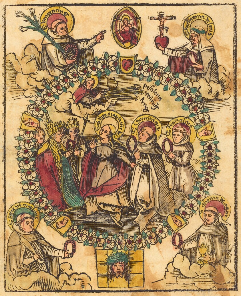 Madonna in a Rosary with Saints