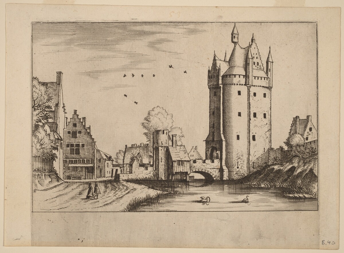 Town Gate with Country Houses