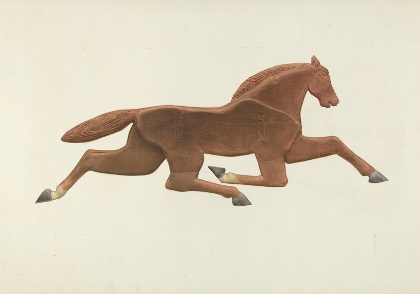 Wooden Horse Weather Vane
