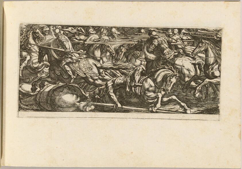 Cavalry Attack with Soldiers Fleeing