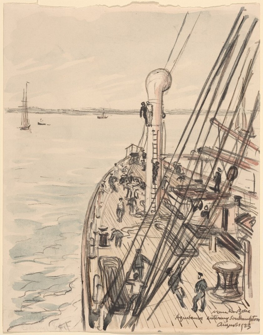 The Aquatania Entering Southampton