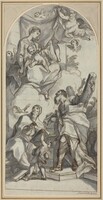 The Madonna and Child in Glory with Saints Gregory the Great and Andrew, Antonio Balestra, 1734/1735