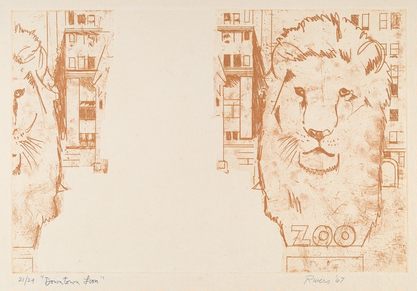 Downtown Lion, Larry Rivers, 1967