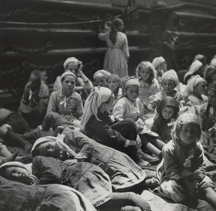 Evacuation of children from the civil war areas, Greece