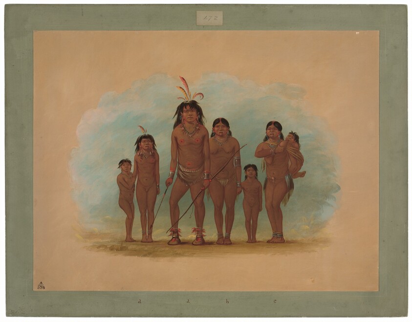 Lengua Chief, His Two Wives, and Four Children