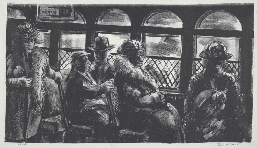 Riders on Street Car