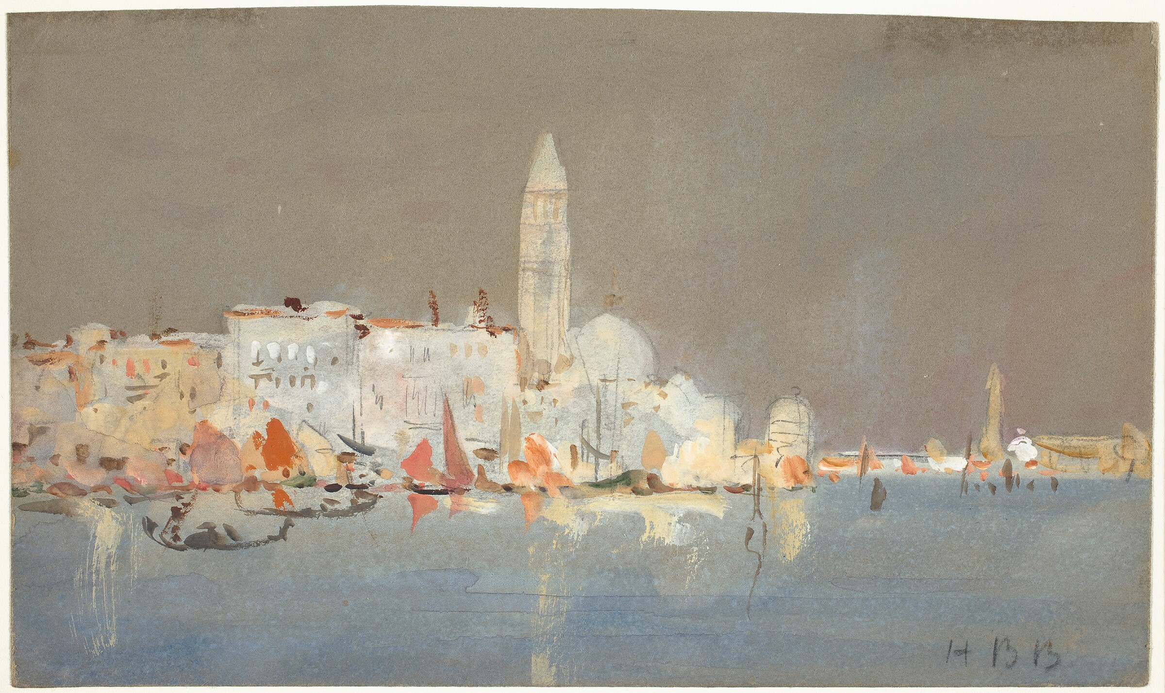 Venetian Capriccio with a Campanile, Hercules Brabazon Brabazon