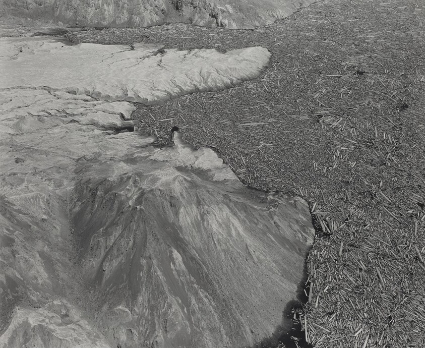 Aerial View: Logs and Debris in South End of Spirit Lake--4.5 Miles North of Mount Saint Helens, Washington